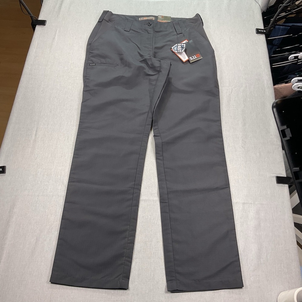 NWT 5.11 Womens Charcoal Dark Gray Straight Fit Fast-TAC Urban Pant 10R